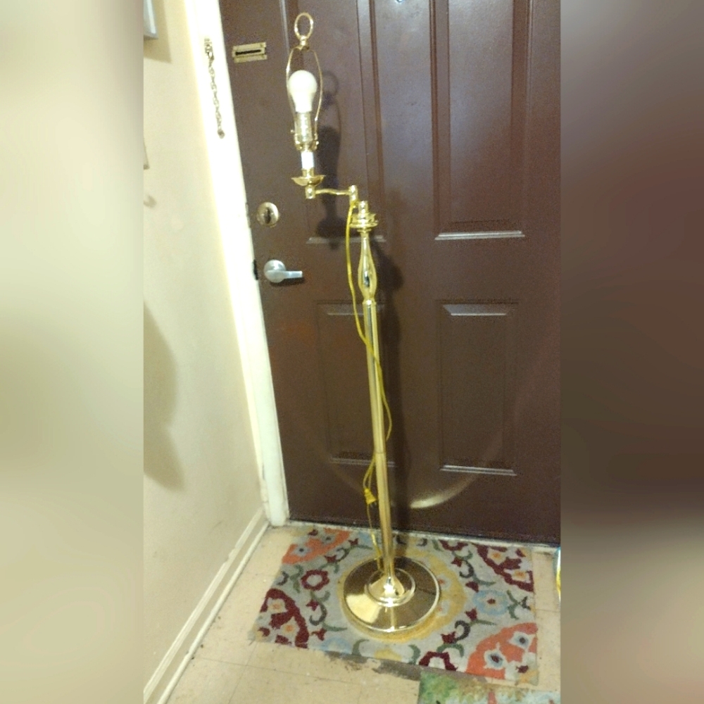 Vintage Brass Gold Floor Lamp